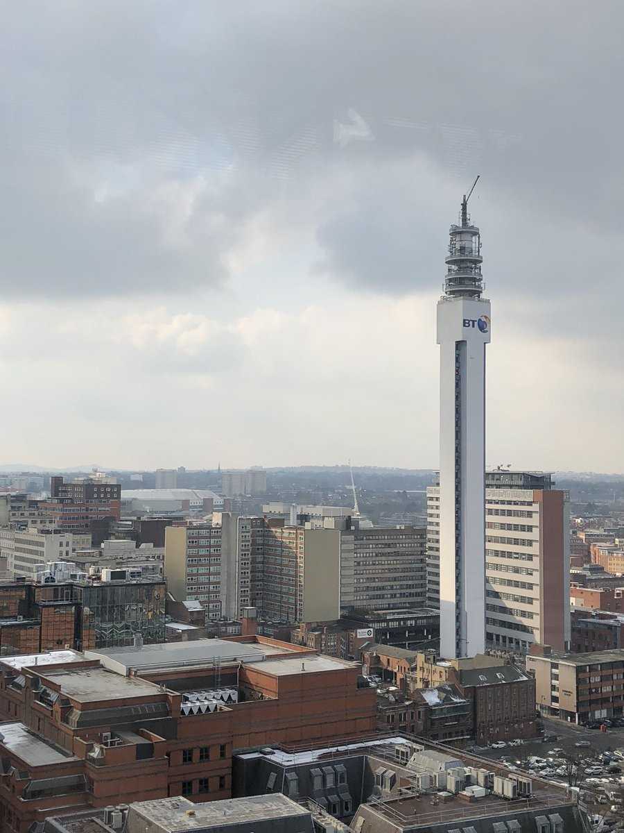 Birmingham skyline (view from Gowling WLG), UK (March 2018)